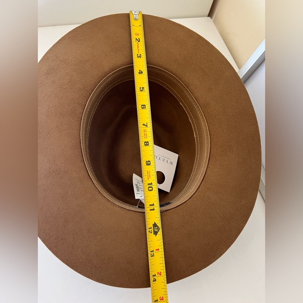 NWT Wyeth Tan Fedora Hat 100% wool - Picture 6 of 11